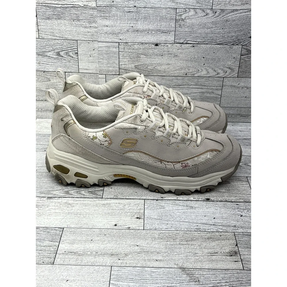 Skechers D'Lites Shoes Womens Size 9 Leather Lace Up SN‎ 11438 Casual Walking
